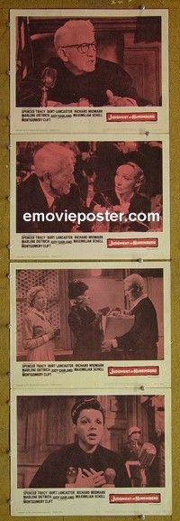 Y753 JUDGMENT AT NUREMBERG 4 lobby cards '61 Spencer Tracy