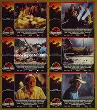 Y654 JURASSIC PARK 6 lobby cards '93 Steven Spielberg, dinosaurs