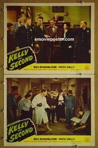 Z089 KELLY THE SECOND 2 lobby cards R48 Patsy Kelly, boxing!