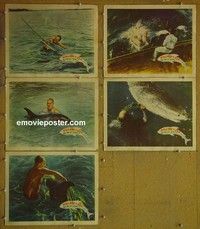 Y690 KILLERS OF THE SEA 5 lobby cards '37 Lowell Thomas