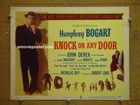 Y181 KNOCK ON ANY DOOR title lobby card '49 Humphrey Bogart, Derek