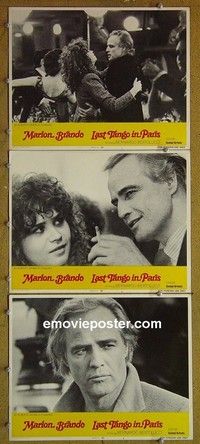 Y887 LAST TANGO IN PARIS 3 'foreign' lobby cards '73 Brando