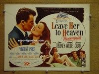 Y185 LEAVE HER TO HEAVEN title lobby card '45 Gene Tierney