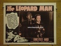 Z631 LEOPARD MAN lobby card #5 R52 Jacques Tourneur