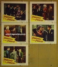 Y693 LIGHTNIN' IN THE FOREST 5 lobby cards '48 Roberts, Barry