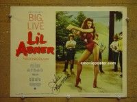 Z640 LI'L ABNER signed lobby card #4 '59 sexy Julie Newmar!