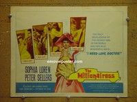 Y214 MILLIONAIRESS title lobby card '60 Sophia Loren, Peter Sellers