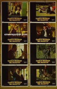 Y518 MR MAJESTYK 8 lobby cards '74 Charles Bronson