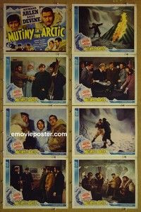 Y519 MUTINY IN THE ARCTIC 8 lobby cards '41 Arlen, Andy Devine