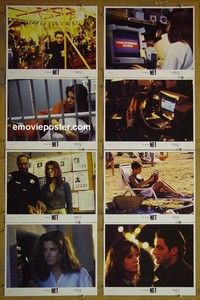 Y521 NET 8 lobby cards '96 Sandra Bullock, Dennis Miller