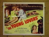 Y232 NEVER FEAR title lobby card '50 Ida Lupino, Sally Forrest