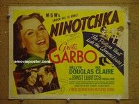 Y241 NINOTCHKA title lobby card R48 Greta Garbo, Melvyn Douglas