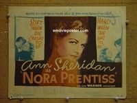 Y244 NORA PRENTISS title lobby card '47 Ann Sheridan