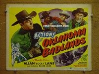 Y250 OKLAHOMA BADLANDS title lobby card '48 Rocky Lane