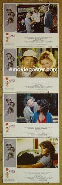 Y772 ON GOLDEN POND 4 lobby cards '81 Hepburn, Henry Fonda