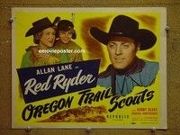 Y254 OREGON TRAIL SCOUTS title lobby card '47 Rocky Lane, Red Ryder