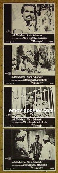 Y775 PASSENGER 4 lobby cards '75 Jack Nicholson, Antonioni