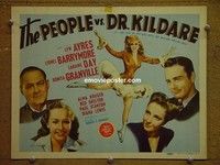 Y260 PEOPLE VS DR KILDARE title lobby card '41 Lew Ayres, Barrymore