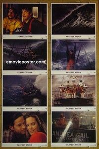 Y531 PERFECT STORM 8 lobby cards '00 George Clooney, Wahlberg