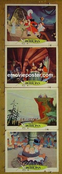 Y776 PETER PAN 4 lobby cards R76 Walt Disney classic!