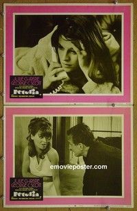 Z150 PETULIA 2 lobby cards '68 Julie Christie, George C Scott