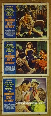 Y920 PHENIX CITY STORY 3 lobby cards '55 classic Richard Kiley!