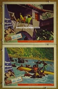 Z151 PIRATES OF MONTEREY 2 lobby cards '47 Maria Montez, Cameron