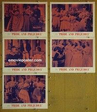 Y700 PRIDE & PREJUDICE 5 lobby cards R62 Olivier, Garson