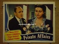 Z798 PRIVATE AFFAIRS lobby card '40 Nancy Kelly