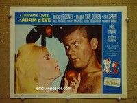 Z799 PRIVATE LIVES OF ADAM & EVE lobby card #6 '60 Van Doren