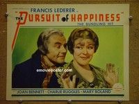 Z804 PURSUIT OF HAPPINESS lobby card '34 Ruggles, Boland