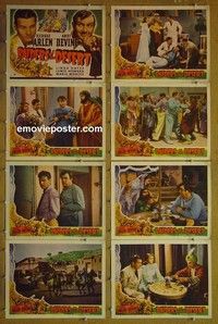 Y542 RAIDERS OF THE DESERT 8 lobby cards '41 Arlen, Andy Devine