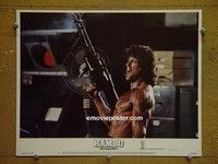 Z812 RAMBO 1ST BLOOD 2 lobby card #2 '85 Sylvester Stallone