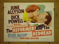 Y275 REFORMER & THE REDHEAD title lobby card '50 Allyson, Powell