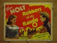 Y285 ROBBERS OF THE RANGE title lobby card '41 Tim Holt