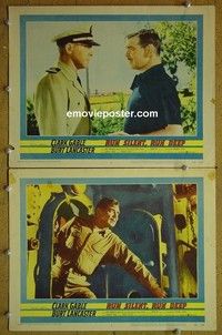 Z172 RUN SILENT, RUN DEEP 2 lobby cards '58 Clark Gable, Rickles