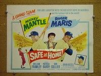 Y290 SAFE AT HOME title lobby card '62 Mickey Mantle, Roger Maris