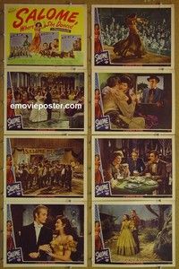 Y551 SALOME WHERE SHE DANCED 8 lobby cards '45 Yvonne De Carlo