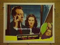 Z850 SCAR lobby card #7 '48 Paul Henreid, Joan Bennett