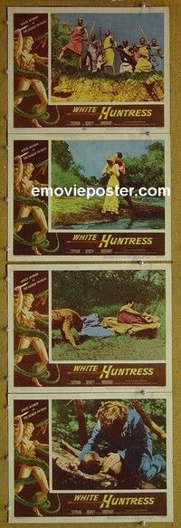 Y803 OUTLAW SAFARI 4 lobby cards #2 R57 deadly python!