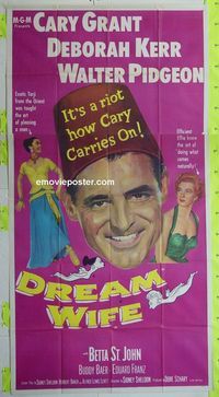 C267a DREAM WIFE three-sheet movie poster '53 Cary Grant, Deborah Kerr