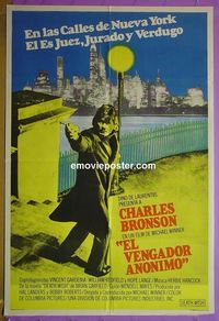 C492 DEATH WISH Argentinean movie poster '74 Charles Bronson, Winner