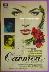 C499 DEVIL MADE A WOMAN Argentinean movie poster '61 Sara Montiel