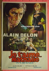 C511 EASY DOWN THERE Argentinean movie poster '71 Alain & Nathalie Delon