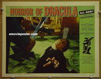 L021 HORROR OF DRACULA lobby card #7 '58 great vampire image!