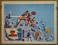 L096 JASON & THE ARGONAUTS lobby card '63 skeleton battle!