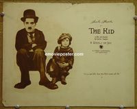 L123 KID lobby card '21 Charlie Chaplin & Coogan sitting!