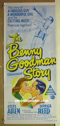 p085 BENNY GOODMAN STORY Australian daybill movie poster '56 Steve Allen