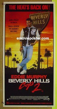 p086 BEVERLY HILLS COP 2 Australian daybill movie poster '87 Eddie Murphy