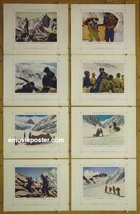 m175 CONQUEST OF EVEREST 8 English lobby cards '53 Edwards, Hunt